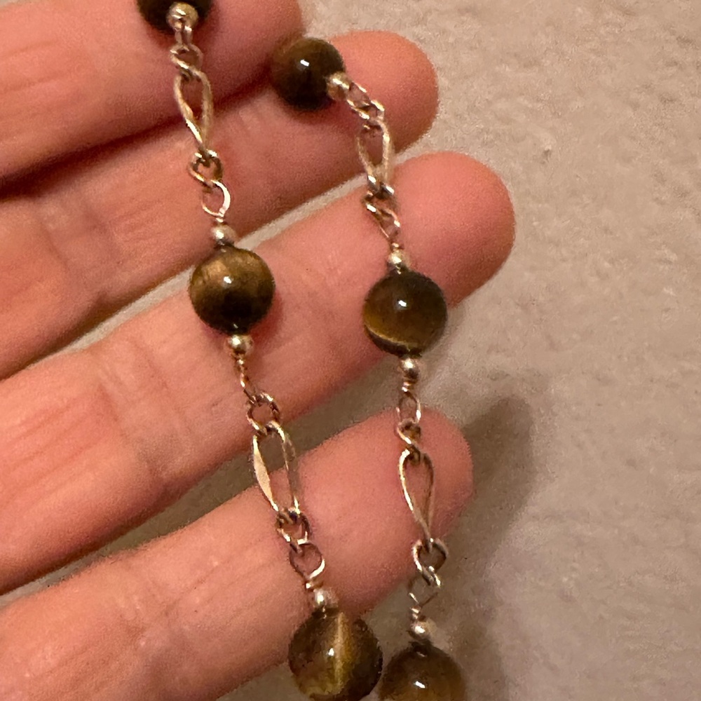 Tiger eye with 14 karat /120 GF - Picture 3 of 7